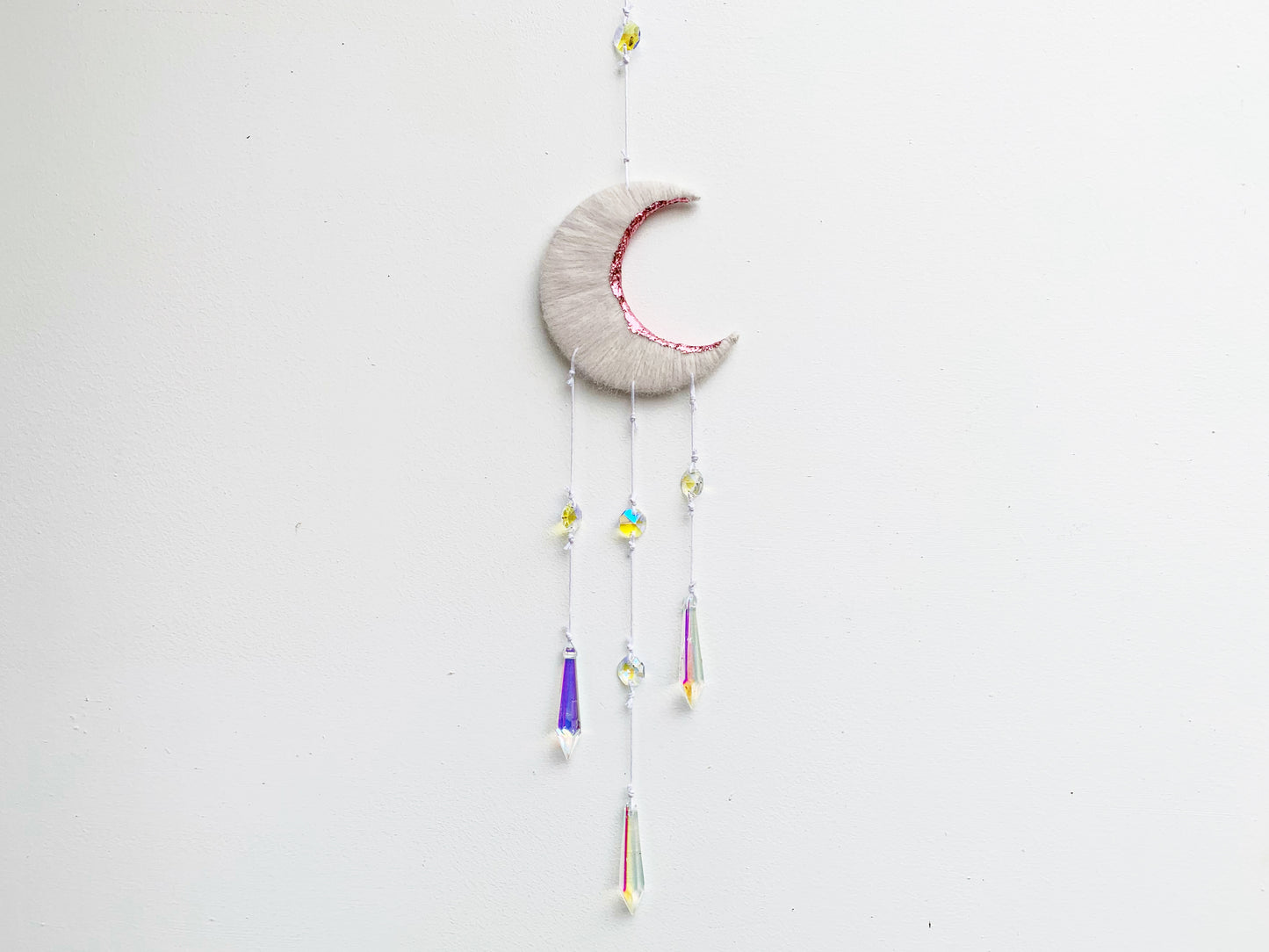 White & Pink Hanging SunCatcher