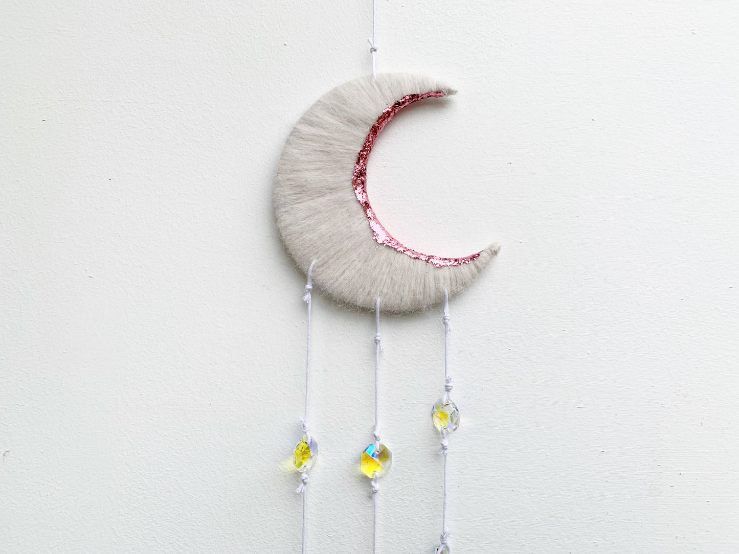 White & Pink Hanging SunCatcher