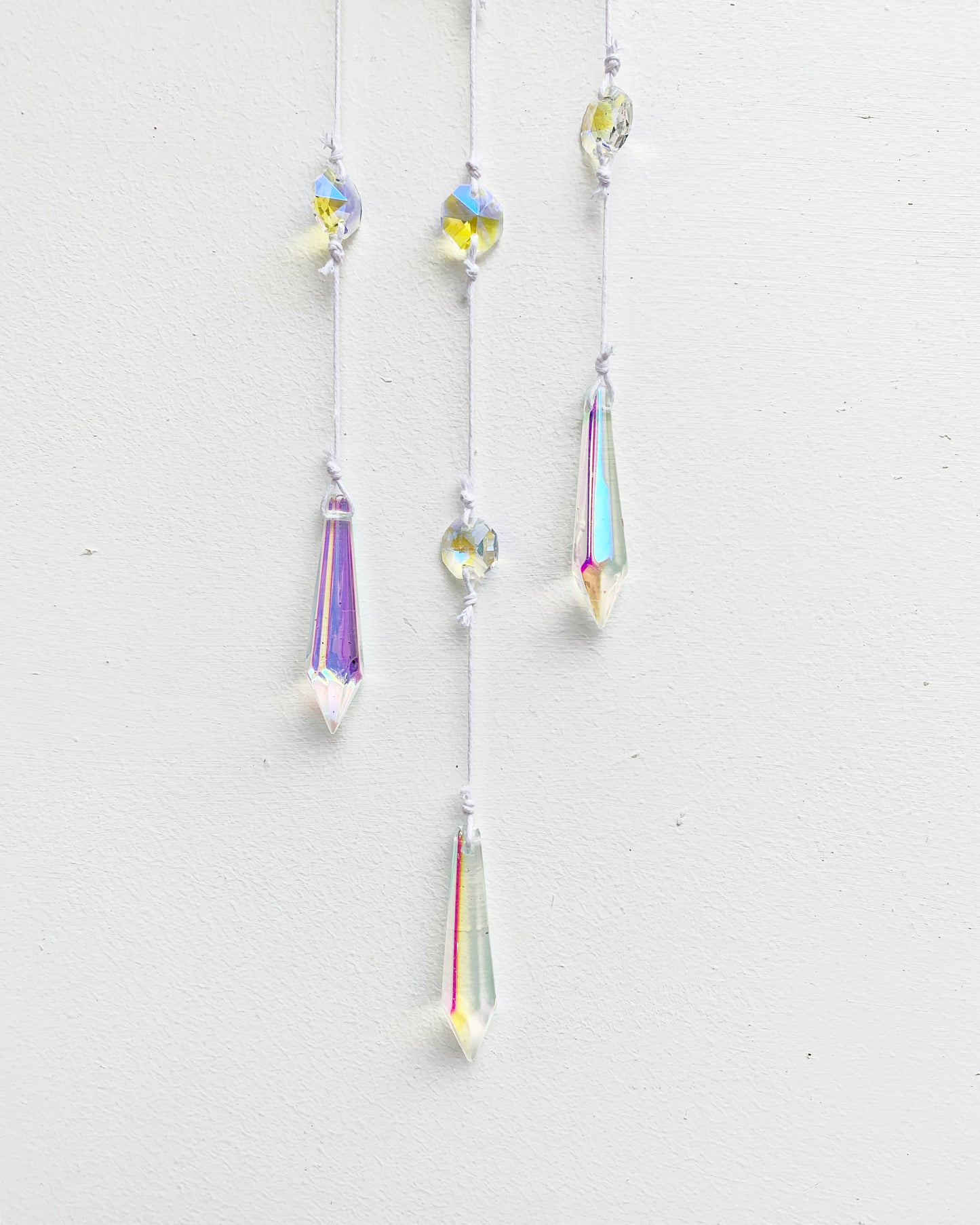 White & Pink Hanging SunCatcher
