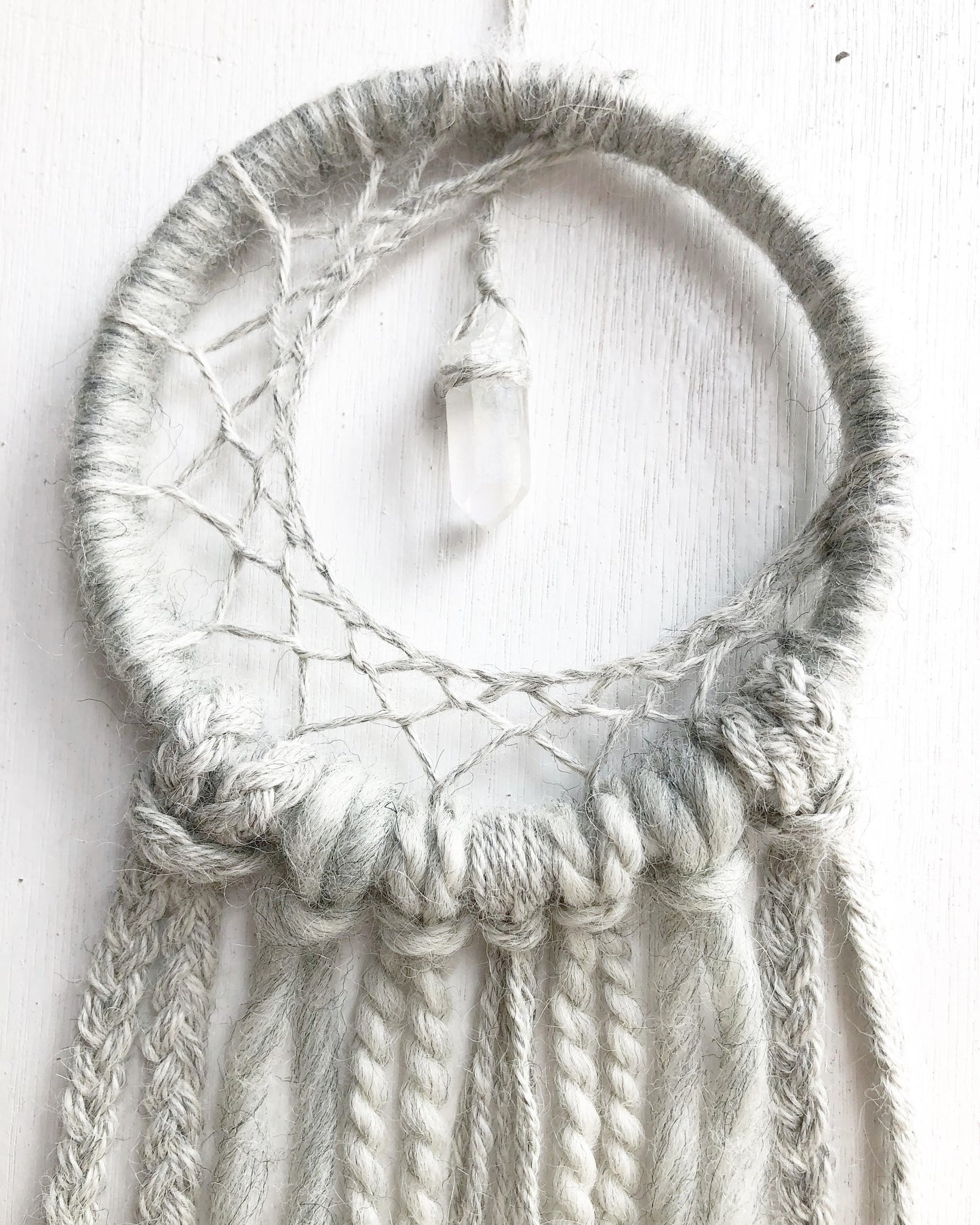 Handmade Moon Dream Catcher With Crystal