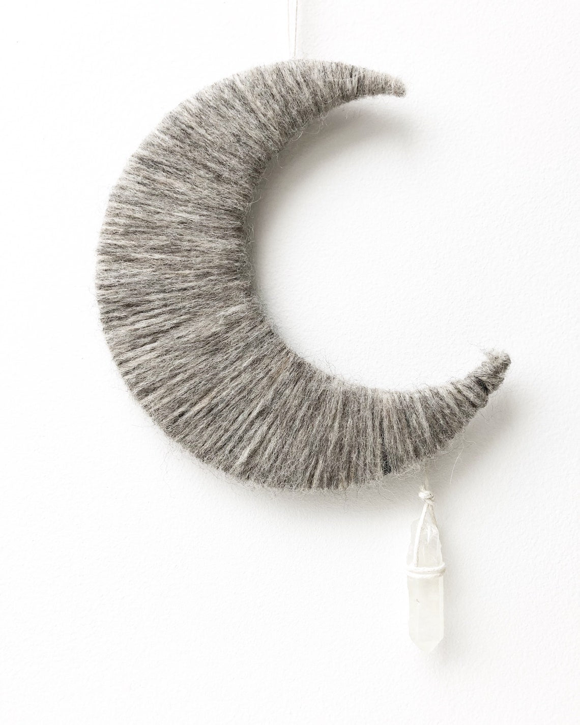 Moon Wall Hanging with Hanging Crystal