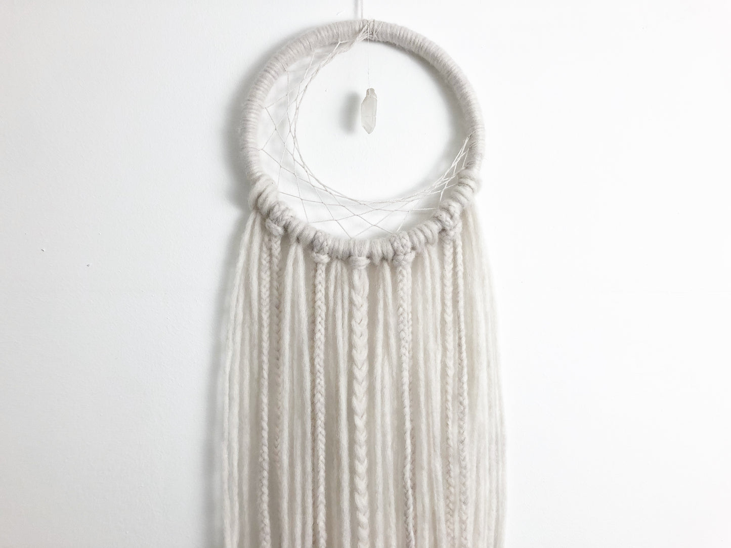 White Crystal Moon DreamCatcher