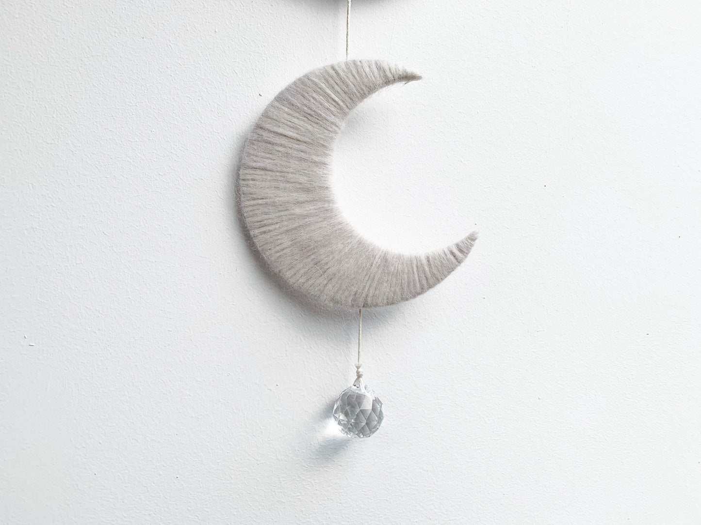 White Hanging SunCatcher with Moon