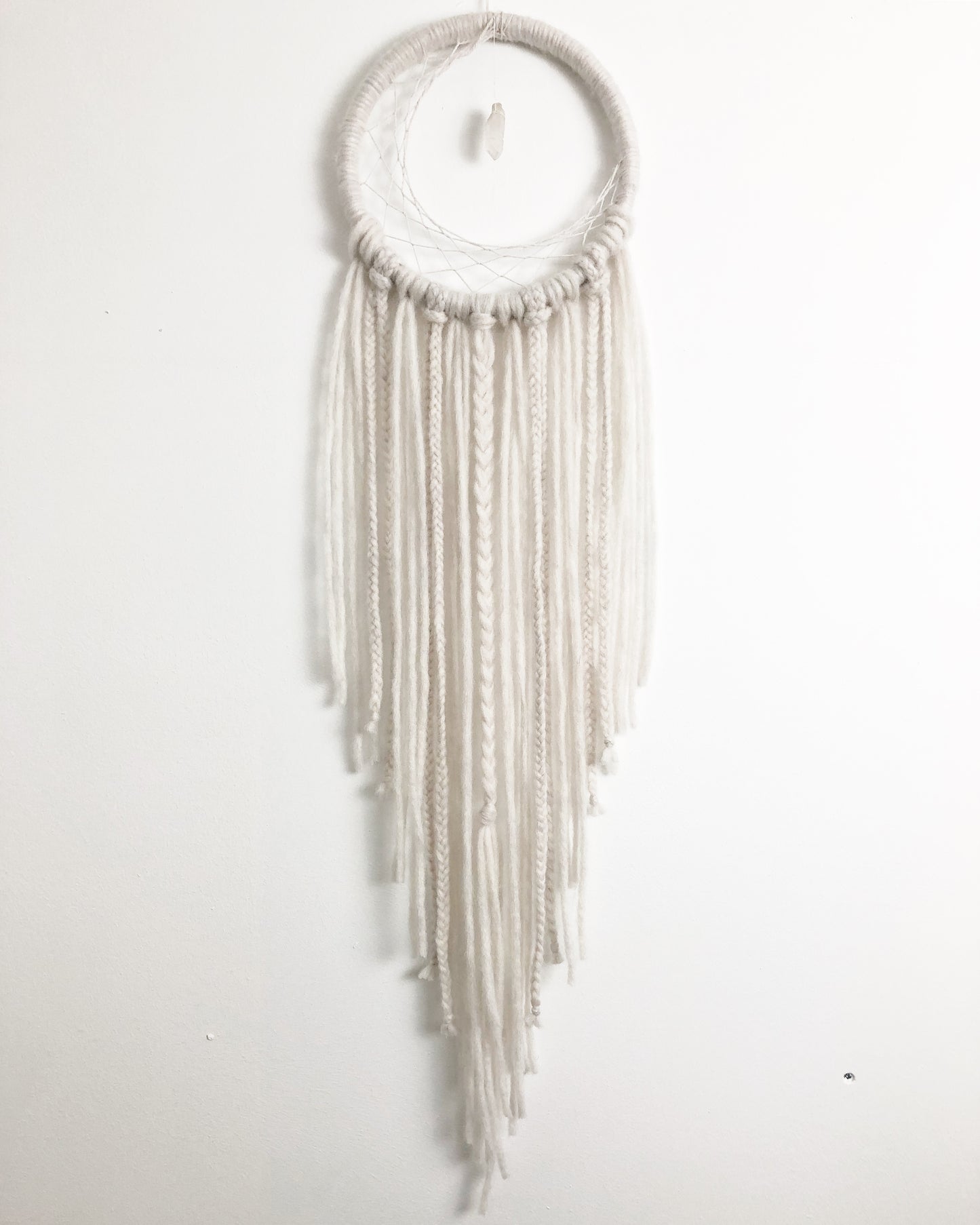 White Crystal Moon DreamCatcher