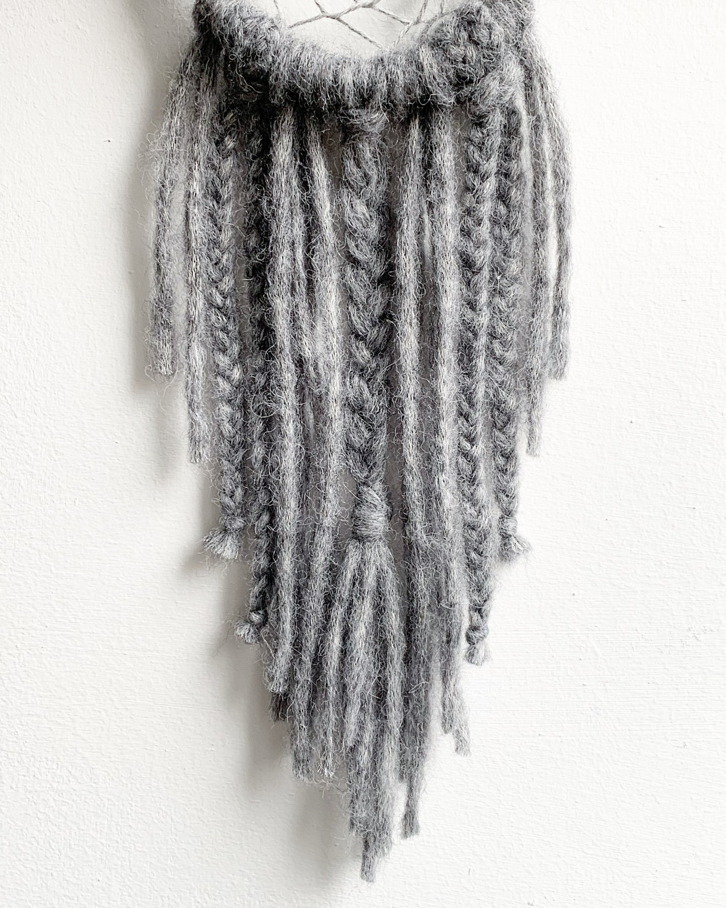 Small Grey DreamCatcher with Crystal