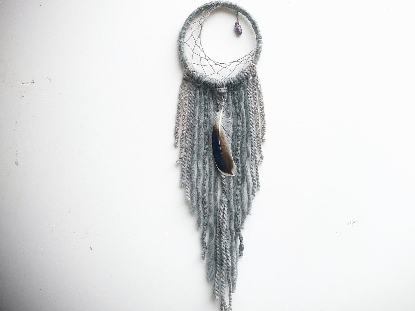 Crescent Moon Dream Catcher, Amethyst DreamCatcher