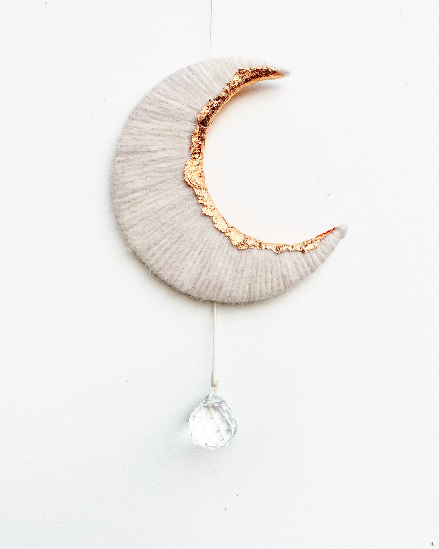 White & Copper SunCatcher Moon