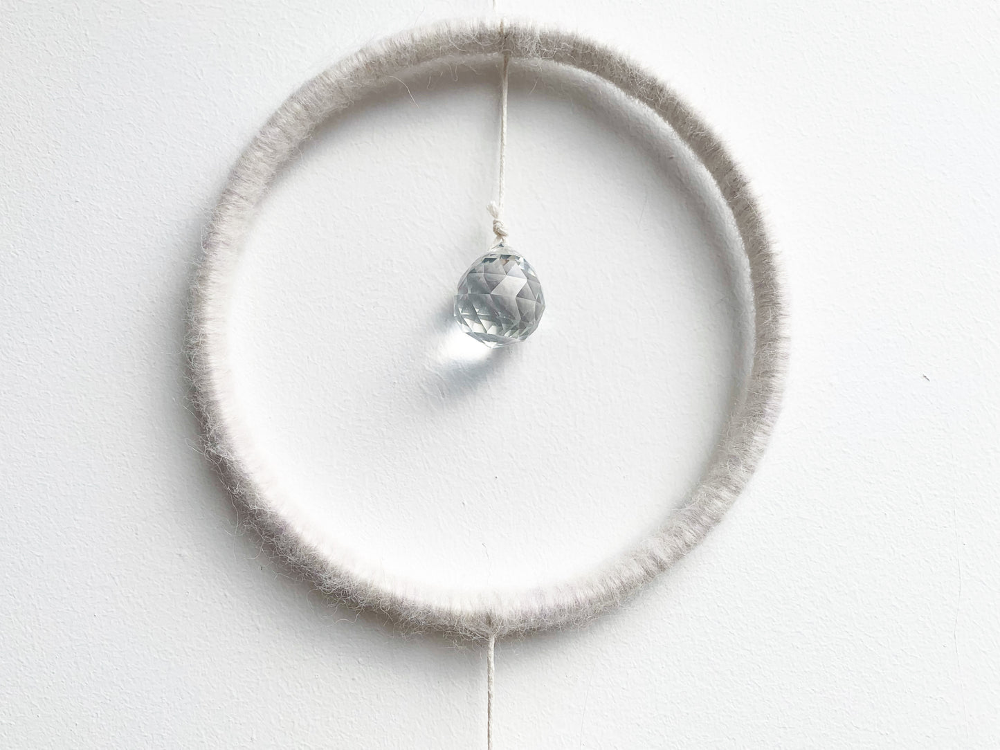 White Hanging SunCatcher with Moon