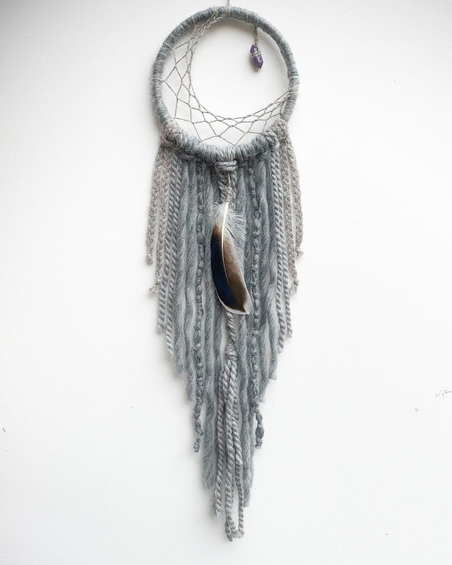 Crescent Moon Dream Catcher, Amethyst DreamCatcher