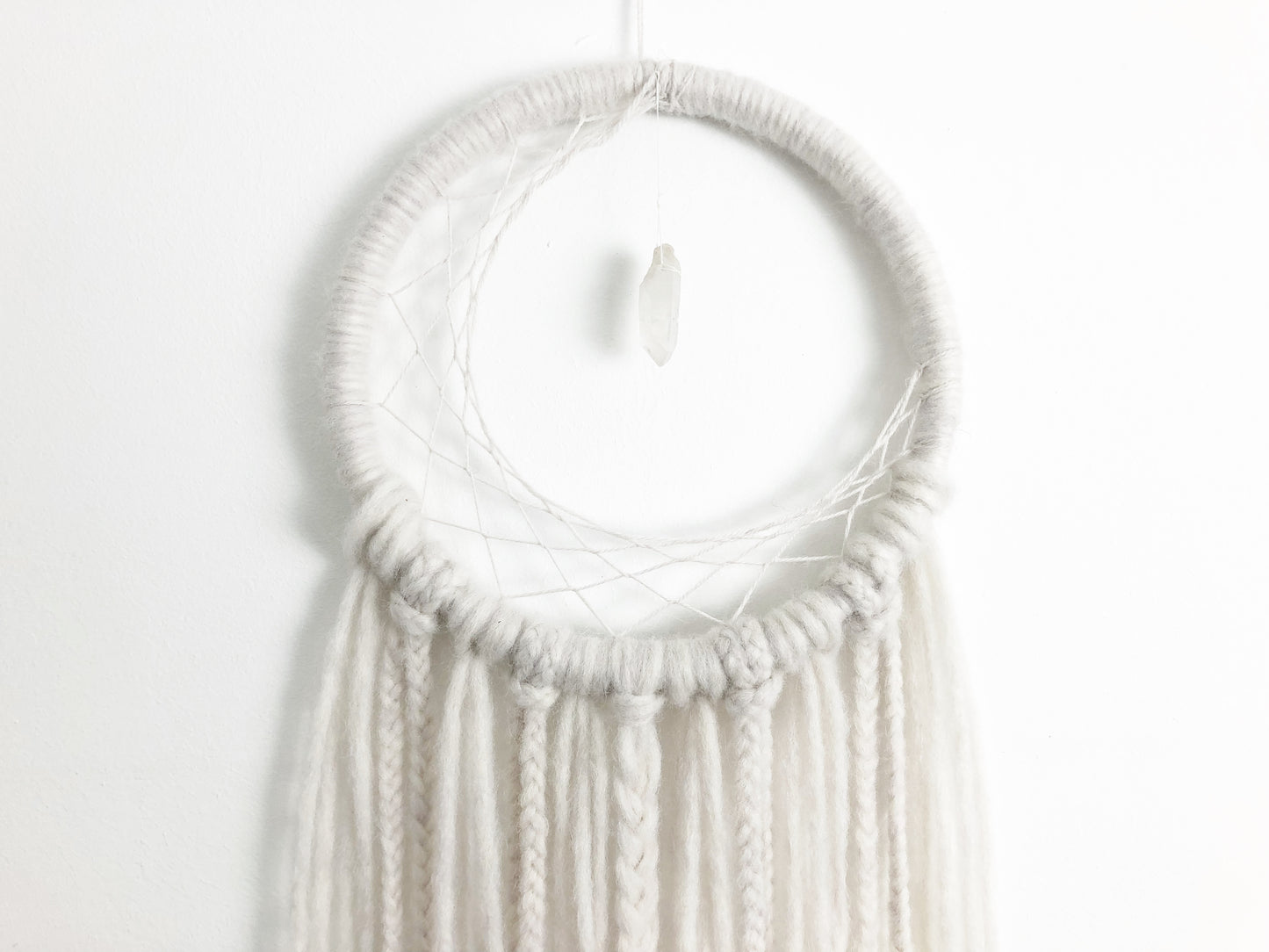 White Crystal Moon DreamCatcher
