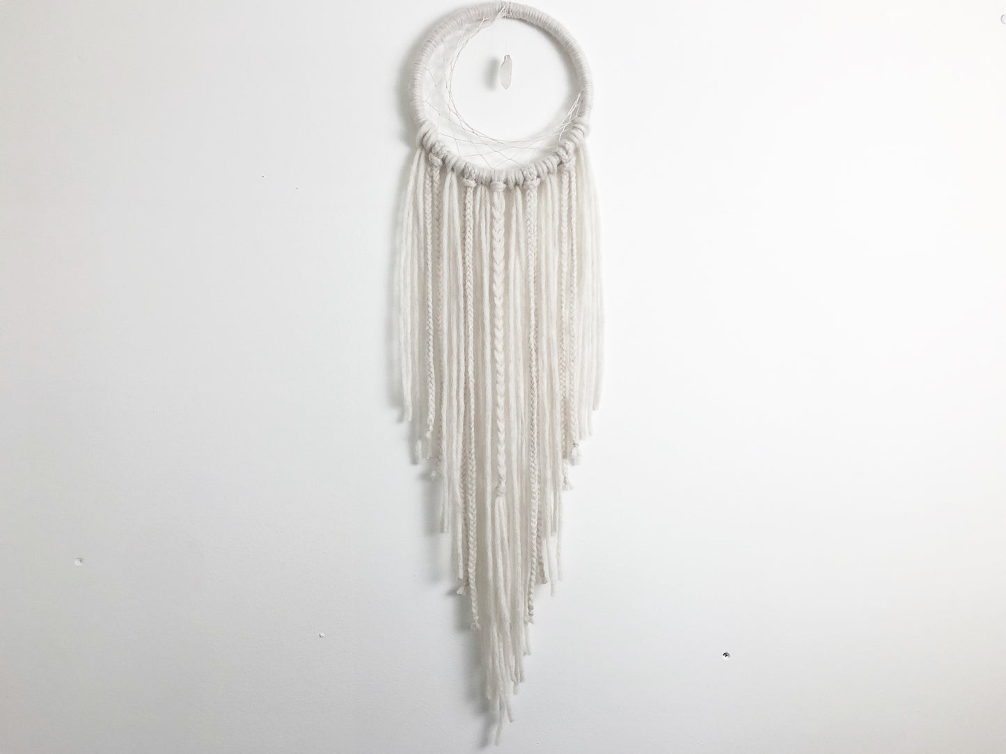 White Crystal Moon DreamCatcher