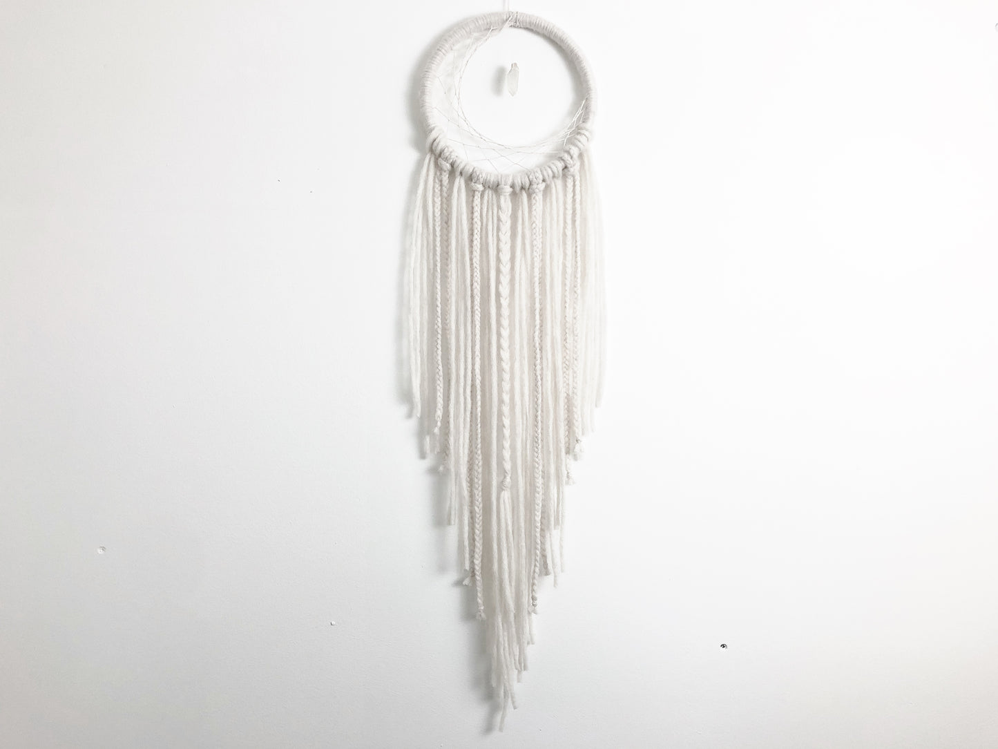 White Crystal Moon DreamCatcher
