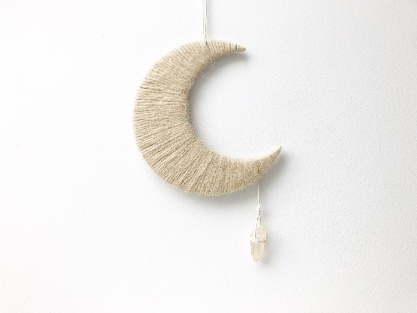 Moon Wall Hanging with Hanging Crystal