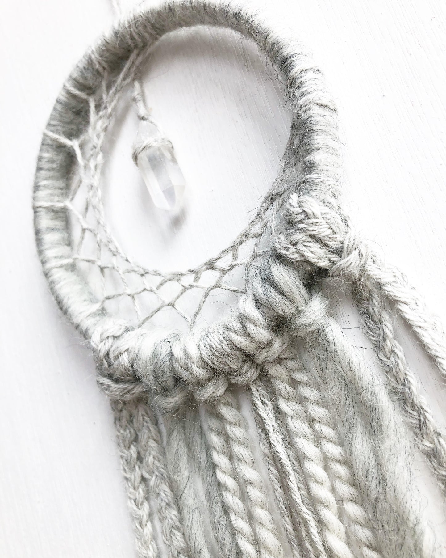 Handmade Moon Dream Catcher With Crystal