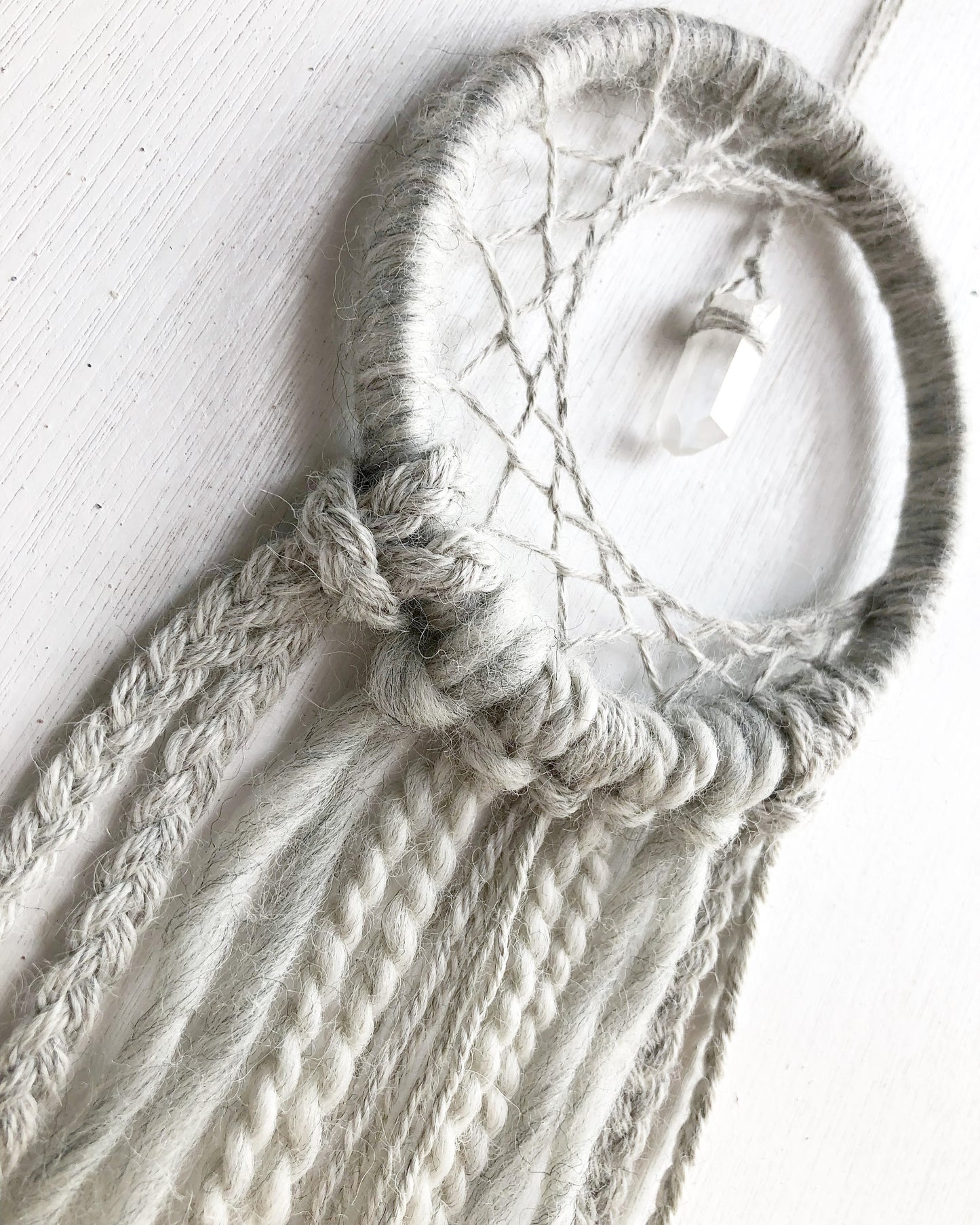 Handmade Moon Dream Catcher With Crystal