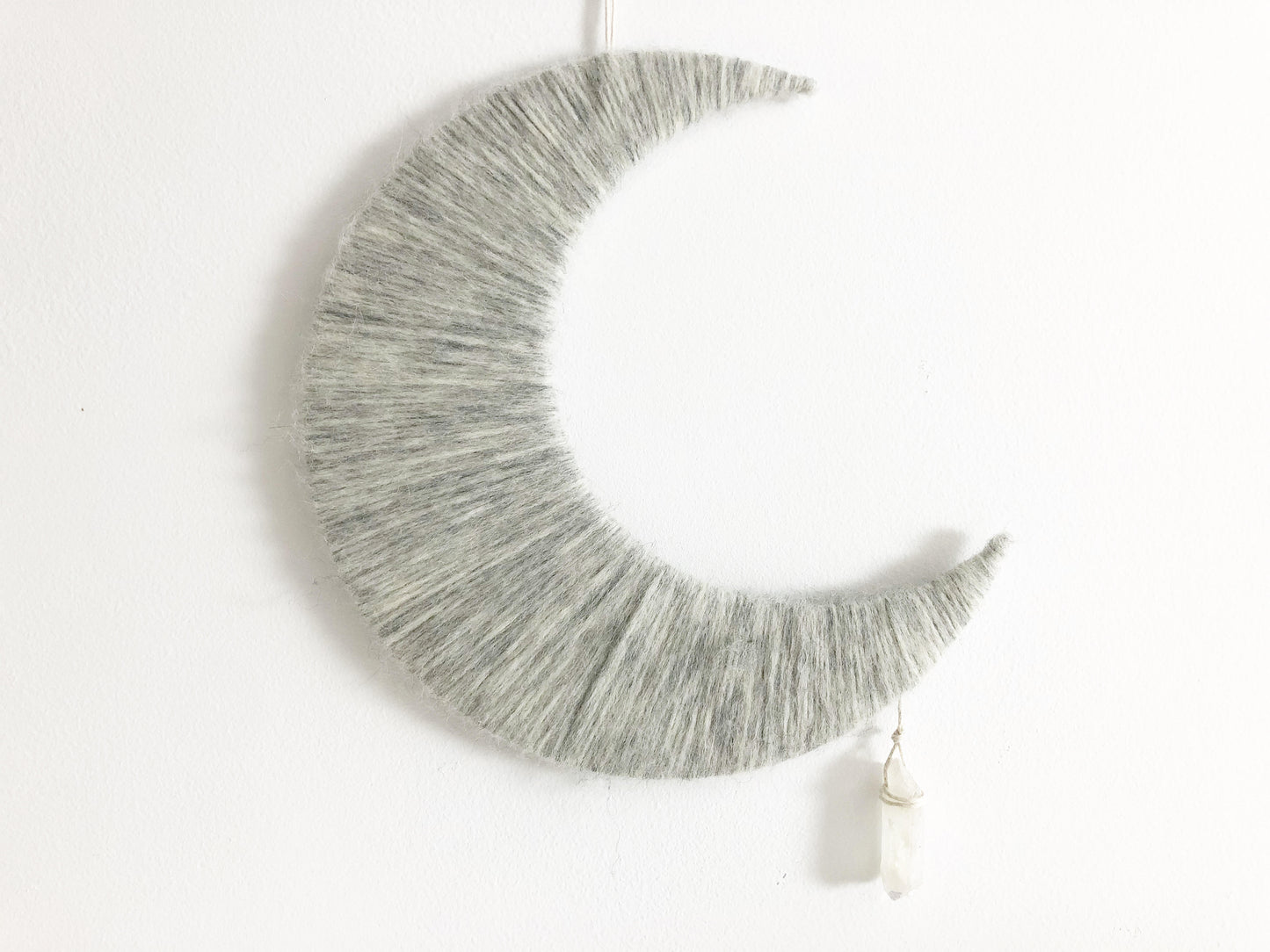 Moon Wall Hanging with Hanging Crystal