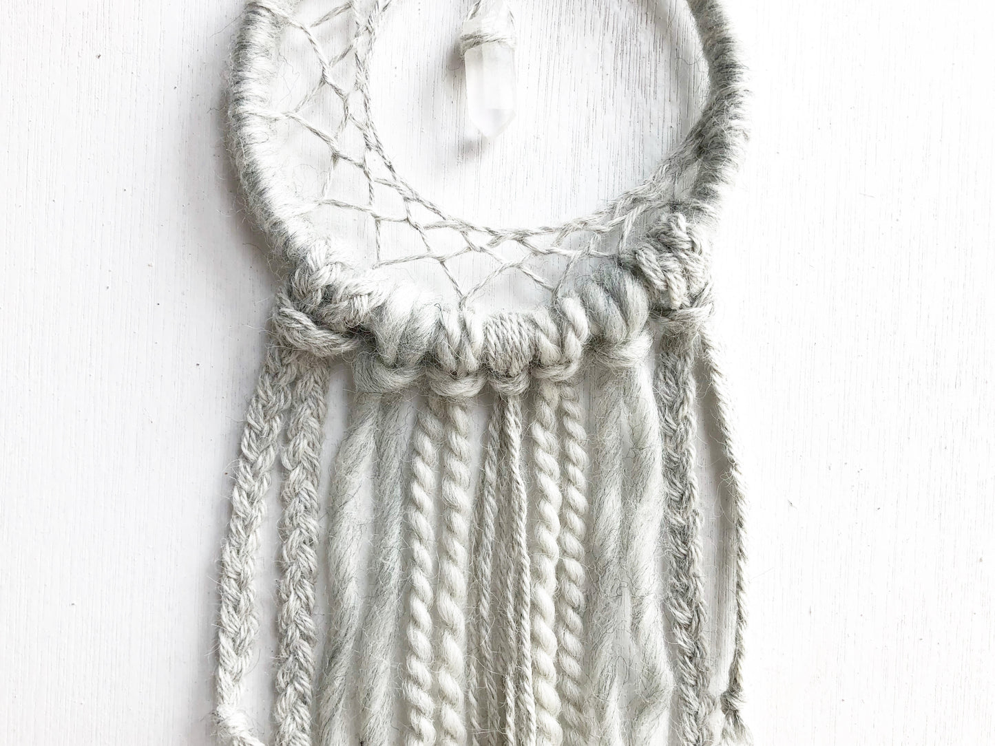 Handmade Moon Dream Catcher With Crystal