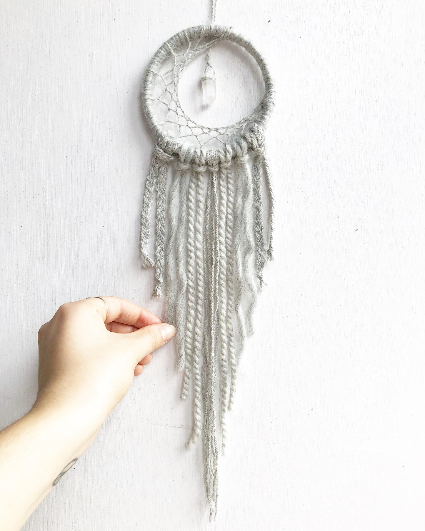 Handmade Moon Dream Catcher With Crystal
