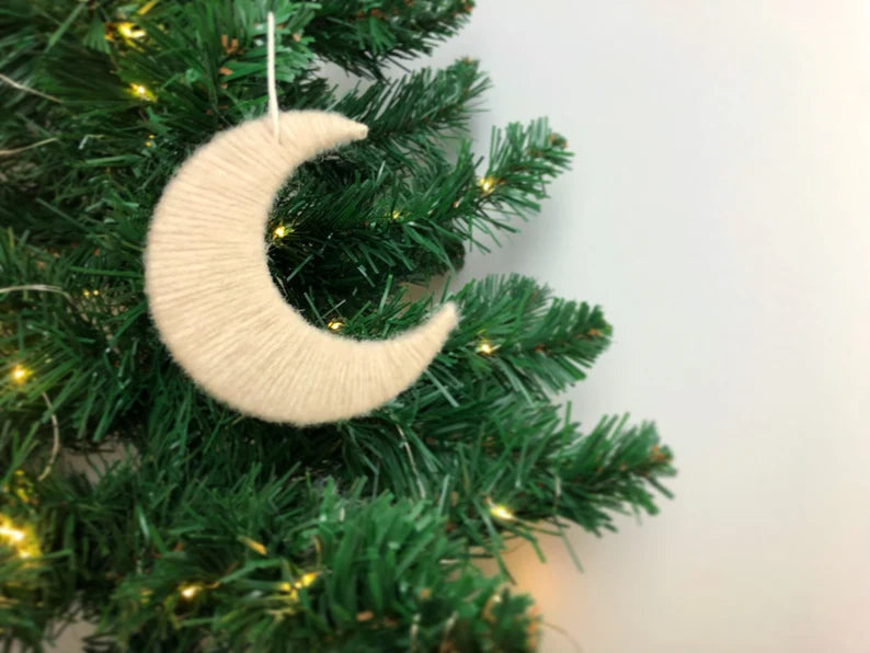 Moon Christmas Tree Decoration - Set of 3