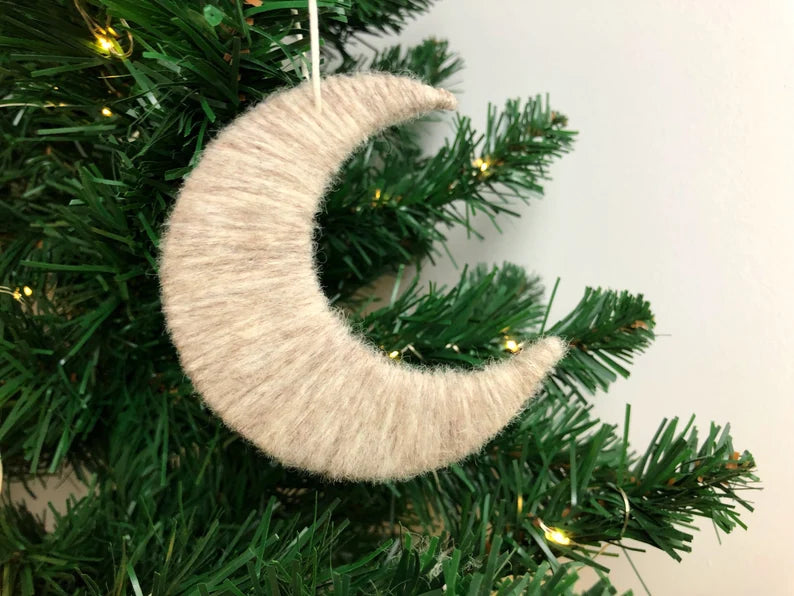 Moon Christmas Tree Decoration - Set of 3