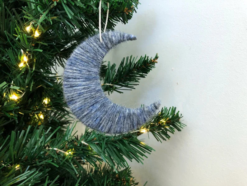 Moon Christmas Tree Decoration - Set of 3