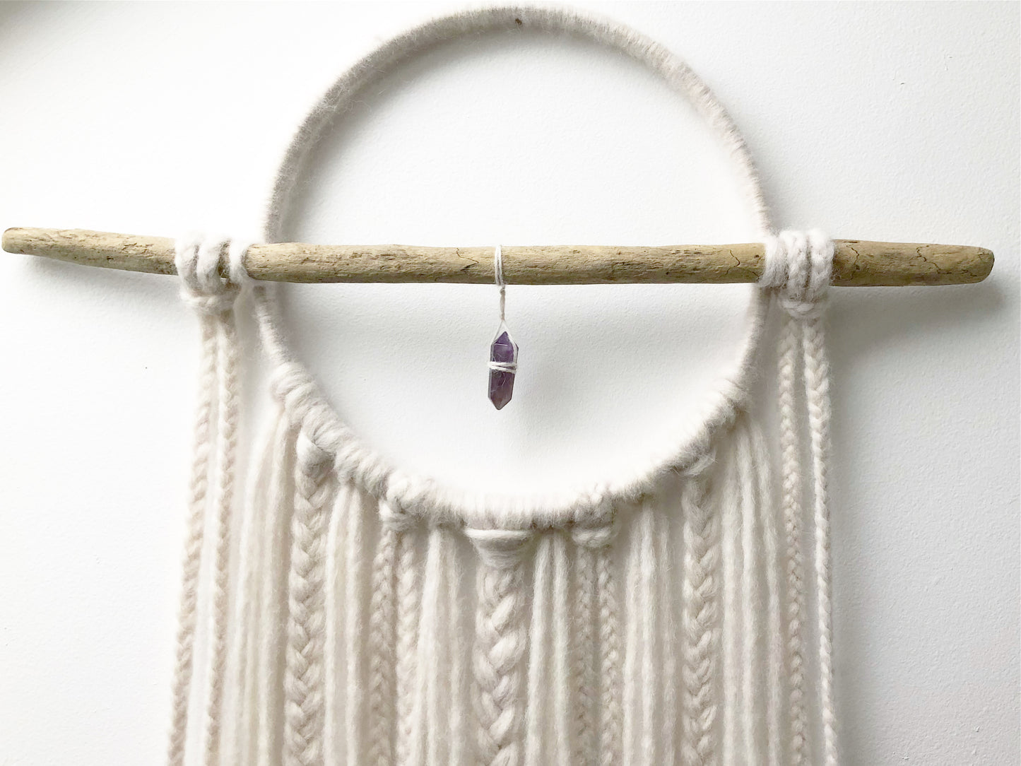 Driftwood DreamCatcher with Amethyst