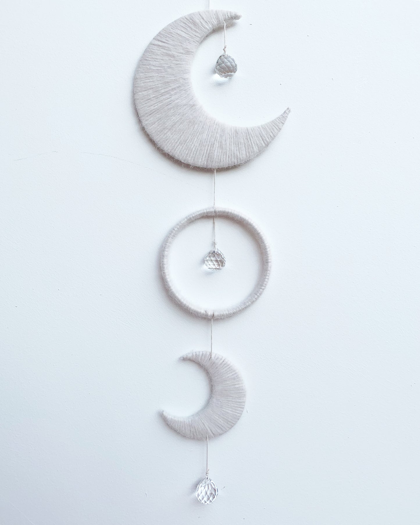 Triple Moon SunCatcher in White