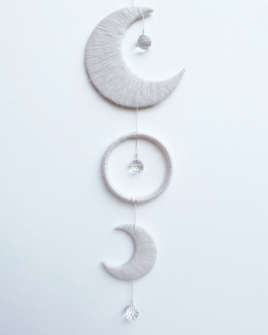 Triple Moon SunCatcher in White