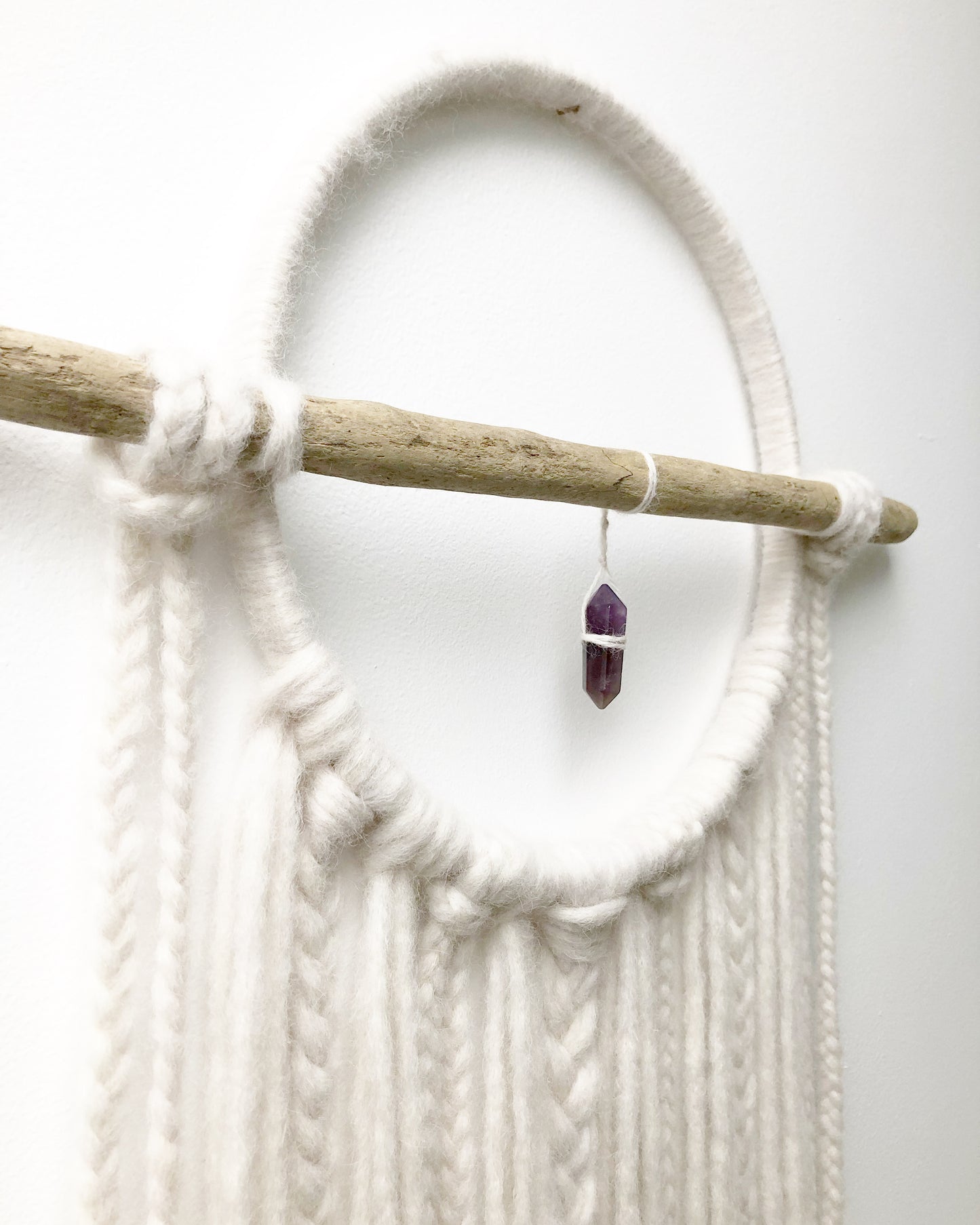 Driftwood DreamCatcher with Amethyst