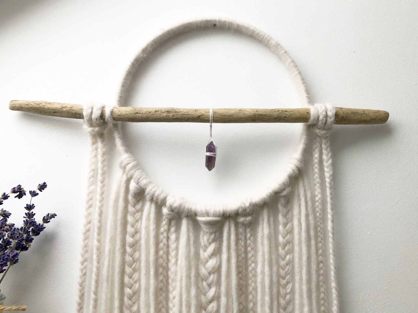 Driftwood DreamCatcher with Amethyst