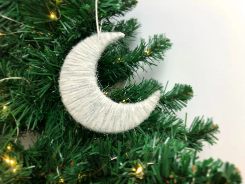 Moon Christmas Tree Decoration - Set of 3