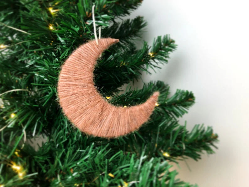 Moon Christmas Tree Decoration - Set of 3